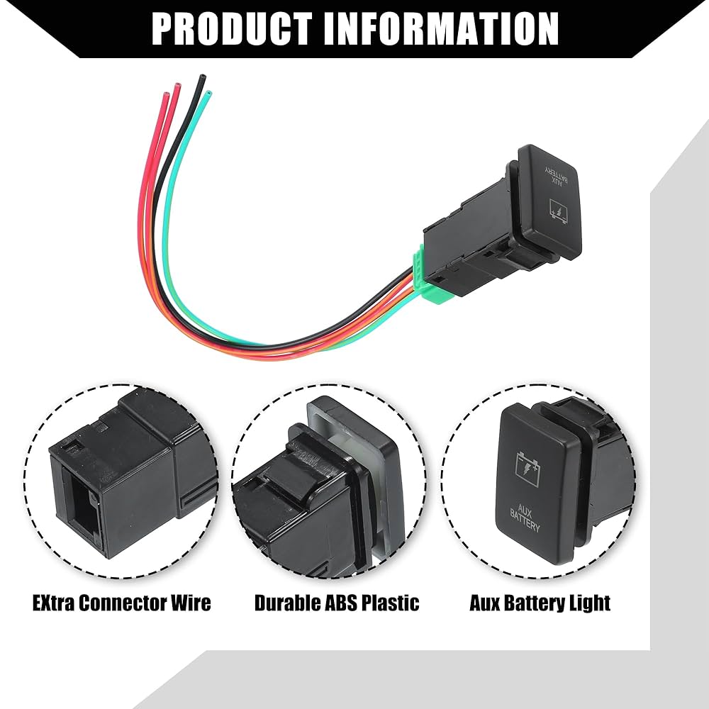 Amazon.com: Hihaha AUX Battery Push Button Switch with